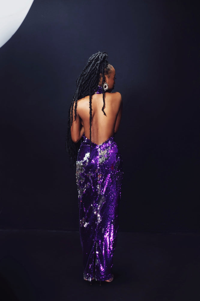 The Whitney Sequin Maxi Dress