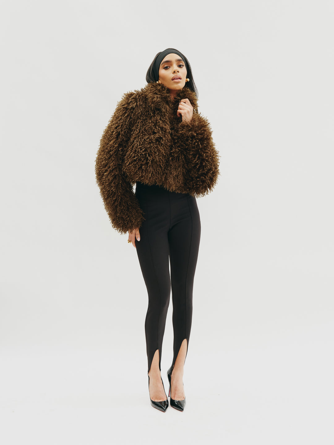 Regina Shearling Coat - Cropped